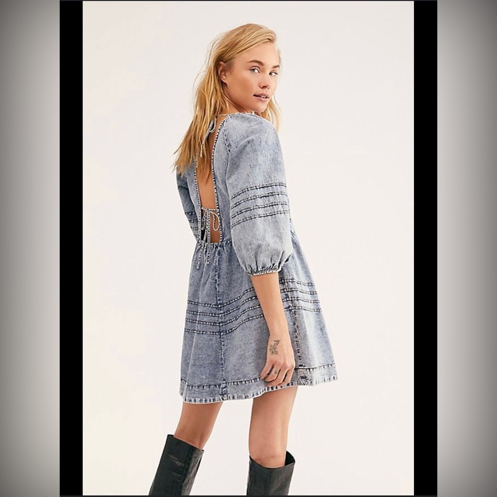 Free People Sweet Surrender Denim mini dress